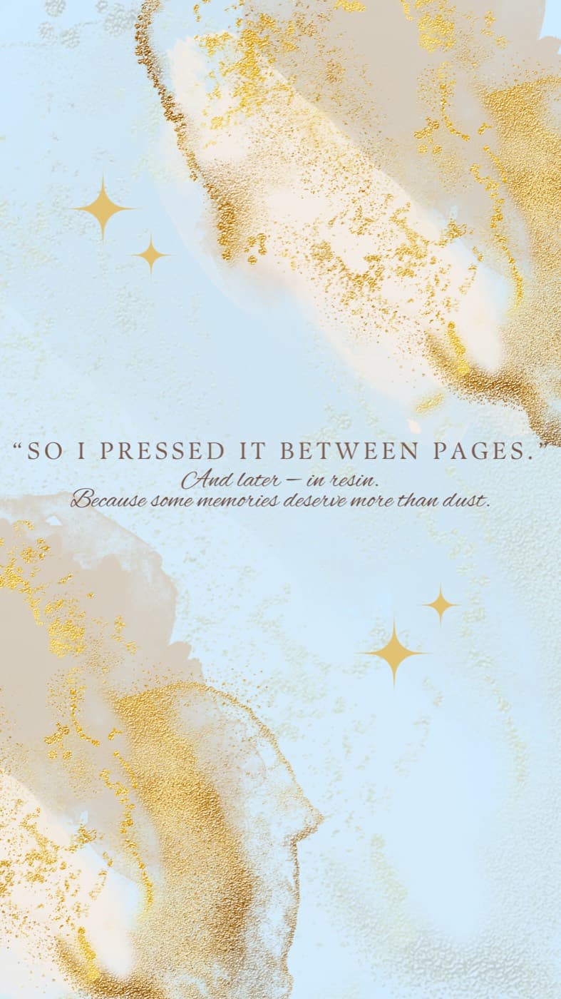 Designed brand story post for resin art brand